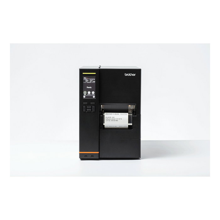 Brother TJ-4422TN Impresora de Etiquetas Industrial Térmica, Resolución 203 x 203 DPI, 10.4 cm Ancho de Impresión, Negro, con Ethernet, USB y Pantalla Táctil de 3.5"