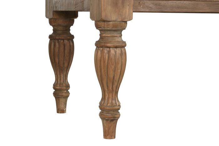 DKD Home Decor Consola de Teca Reciclada con 4 Cajones 220x80x78
