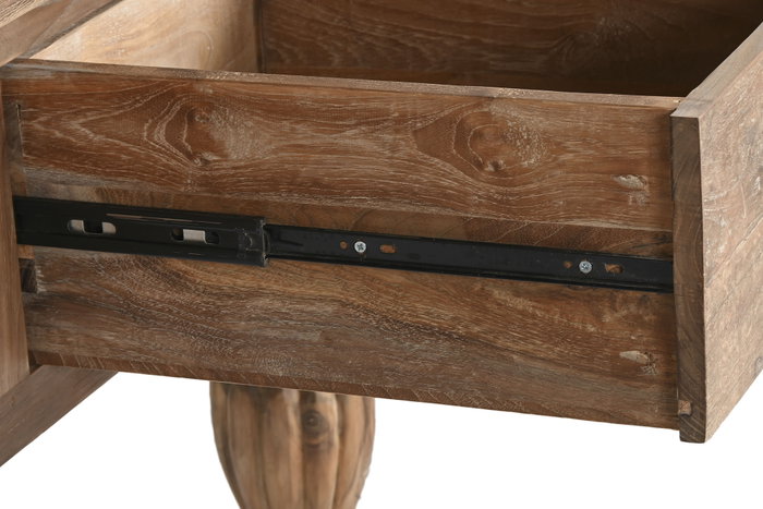 DKD Home Decor Consola de Teca Reciclada con 4 Cajones 220x80x78