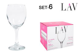 Lav Set 6 Copas Vino Empire 245 Cc Ø6.3x7x17 Cm (4 Cajas)