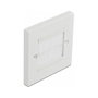 DeLOCK Cubierta para manejo de cables 86 x 86 mm con tiras de cepillo blanco