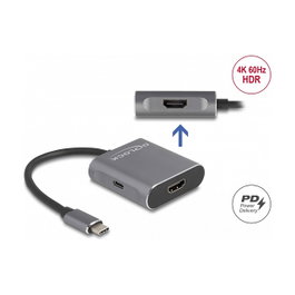 DeLOCK Divisor USB Type-C a 2 x HDMI MST con USB Type-C PD