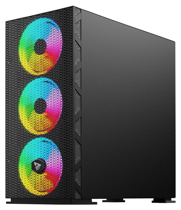 Savio Raptor X1 Torre ATX Mid-Tower, Cristal Templado, 4 Ventiladores ARGB, USB 3.0, E-ATX