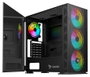 Savio Raptor X1 Torre ATX Mid-Tower, Cristal Templado, 4 Ventiladores ARGB, USB 3.0, E-ATX