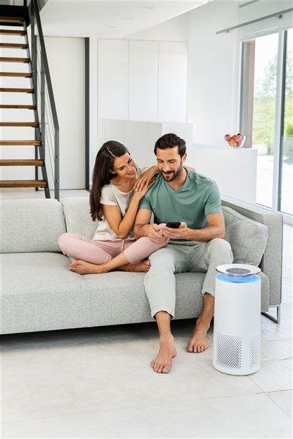 Beurer LR-400 Purificador de Aire con Bluetooth y Wifi para Habitaciones hasta 68m2, Filtro HEPA 99.95%, Sensor PM 2.5, Elimina Polvo, Olores, Pelo Animal, Polen y Bacterias