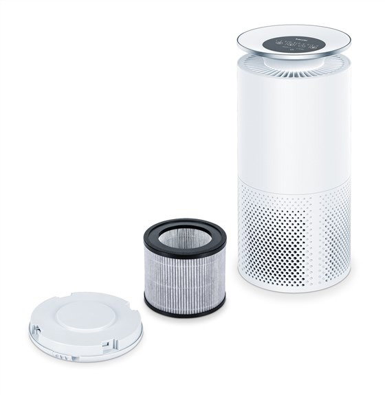 Beurer LR-400 Purificador de Aire con Bluetooth y Wifi para Habitaciones hasta 68m2, Filtro HEPA 99.95%, Sensor PM 2.5, Elimina Polvo, Olores, Pelo Animal, Polen y Bacterias