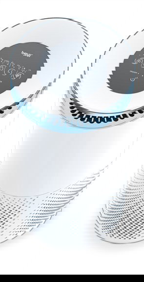 Beurer LR-400 Purificador de Aire con Bluetooth y Wifi para Habitaciones hasta 68m2, Filtro HEPA 99.95%, Sensor PM 2.5, Elimina Polvo, Olores, Pelo Animal, Polen y Bacterias