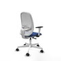 PIQUERAS Y CRESPO Silla de oficina Cilanco con mecanismo Sincro, Azul marino y Blanco