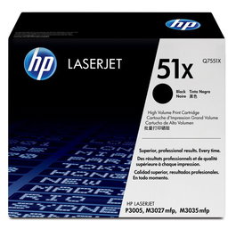 HP 51X Cartucho de Tóner Negro Original LaserJet de Alto Rendimiento para Impresora