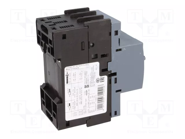 Siemens 3RV20111AA10 Interruptor de protección de motor S00 1,1-1,6A Clase 10