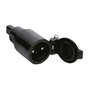 FNP Base Móvil Bipolar para Cable Rectangular 5 x 11 mm para Guirnaldas IP44 16A 250V Negro Goma 110 x Ø50 mm