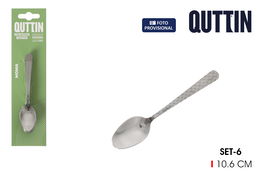 Inde Set 6 Cucharas Cafe 1.5mm 10.6x2.5cm (12 Cajas)