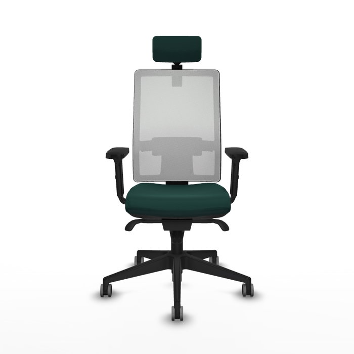 PIQUERAS Y CRESPO Silla de oficina Horna con mecanismo Sincro, Verde botella y Blanco PIQUERAS Y CRESPO Silla de oficina Horna con mecanismo Sincro, Verde botella y Blanco