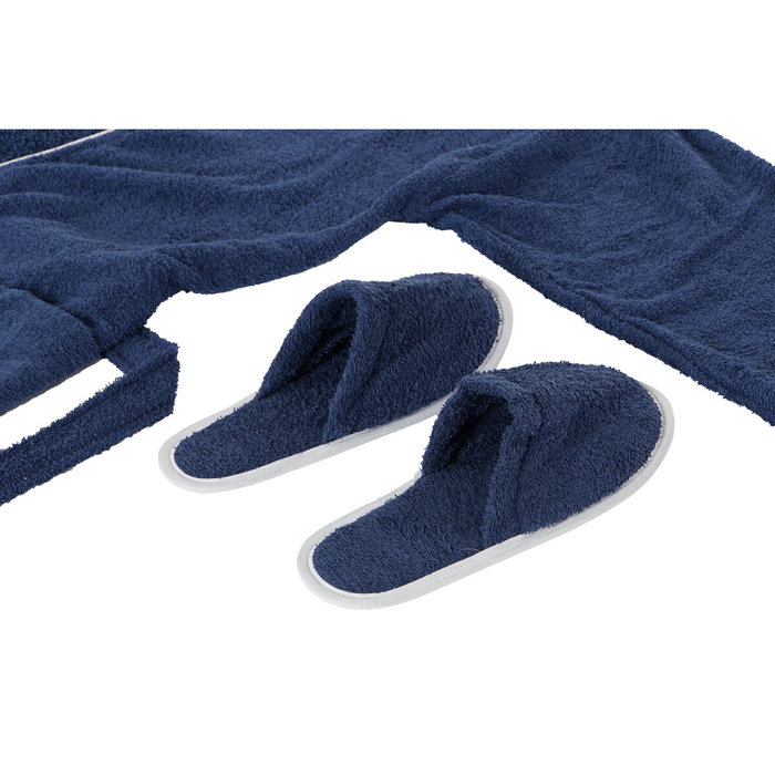 DKD Home Decor Set de Albornoz para Mujer Azul de Algodón DKD Home Decor Set de Albornoz para Mujer Azul de Algodón