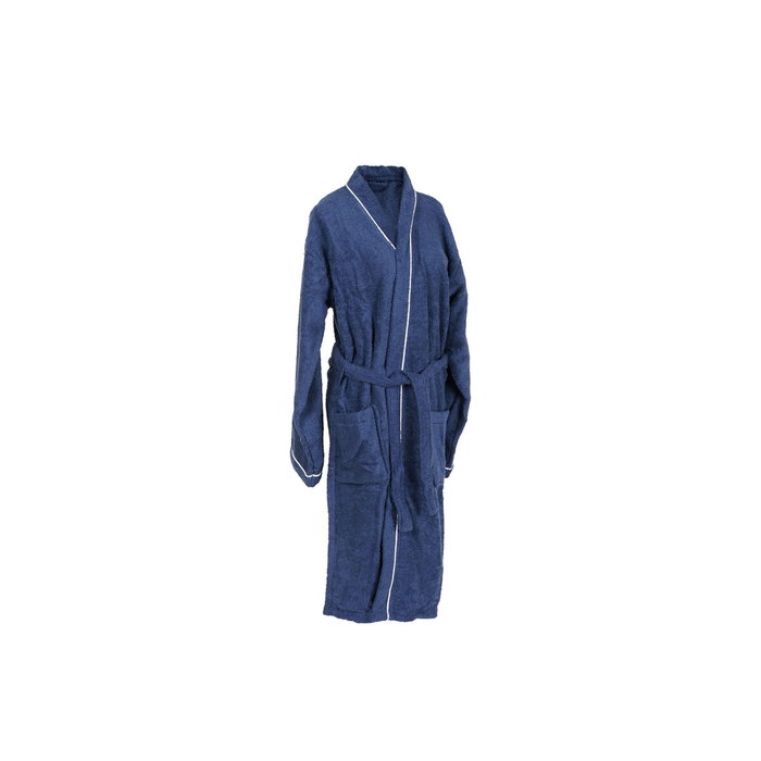 DKD Home Decor Set de Albornoz para Mujer Azul de Algodón DKD Home Decor Set de Albornoz para Mujer Azul de Algodón