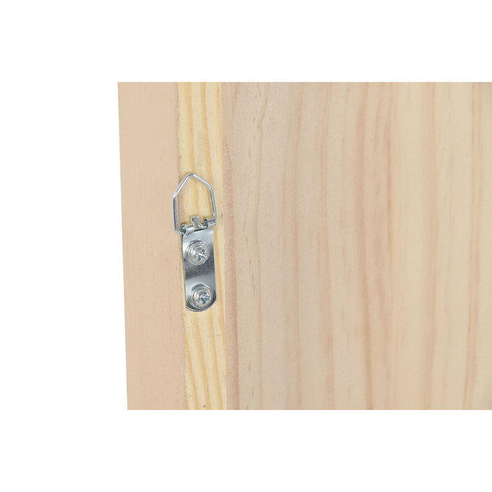 DKD Home Decor Set de 3 Cuadros de Pino Grabado Palmera 40x120 cm