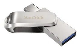 SanDisk Ultra Dual Drive Luxe 2TB unidad flash USB 3.2 Gen 1 Type-A / Type-C 400 MB/s lectura Plata