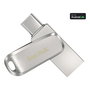SanDisk Ultra Dual Drive Luxe USB 2TB 400MB/s Tipo C y A Plata con Rotación