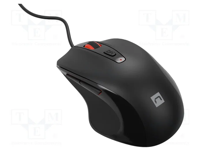 Natec NMY-2047 Ratón de Oficina Óptico Negro