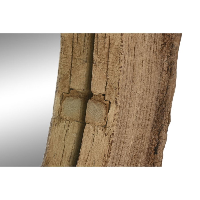 DKD Home Decor Espejo de Madera con Rueda Antigua 108x108 cm