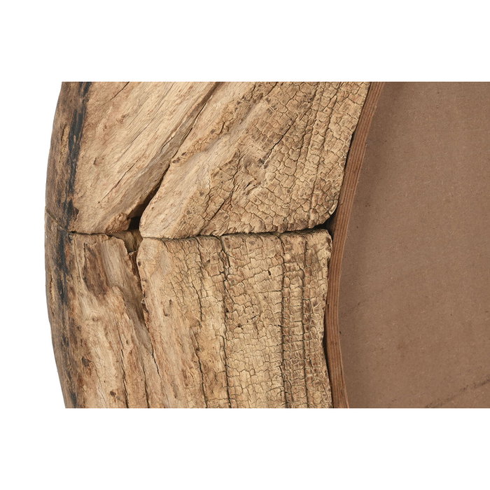 DKD Home Decor Espejo de Madera con Rueda Antigua 108x108 cm