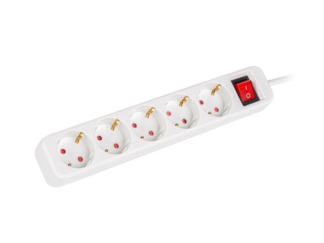 Lanberg Regleta PS1-05F-0150-W 5 Tomas Schuko Blanca 1,5m