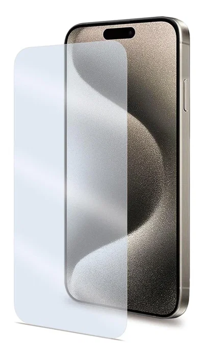 Celly EASY1079 Protector de Pantalla Vidrio Templado 9H, Antihuellas, Resistente a Rayones y Golpes, Transparente, para Apple iPhone 16 Pro