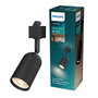 Philips Shea Foco Easylink Orientable para Riel, Casquillo GU10, Color Negro, Aluminio, Bombilla No Incluida