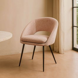 Silla Rosa Tejido-Metal Contract 67,50 X 47 X 79,50 cm