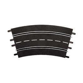 Carrera 132 / 124 Accesorios - Kurven 3/30° (6) Negro