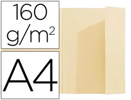 Exacompta Subcarpeta de Cartulina A4 Crema con Solapa Interior - 160 g/m², Modelo Nature Future, Certificado PEFC