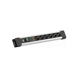 Bachmann Connectus 6xCEE7/3, 1xSPD, 1xSchalter, 2,0m CEE7/7 Gris