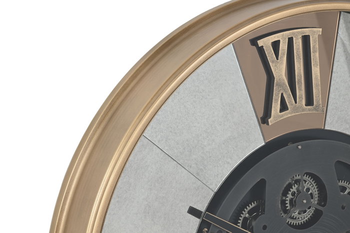 DKD Home Decor Reloj de Pared Metal y Cristal Negro y Dorado DKD Home Decor Reloj de Pared Metal y Cristal Negro y Dorado