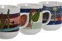 DKD Home Decor Tazas de Porcelana TEIDE 2023 Surtido de 6 Unidades