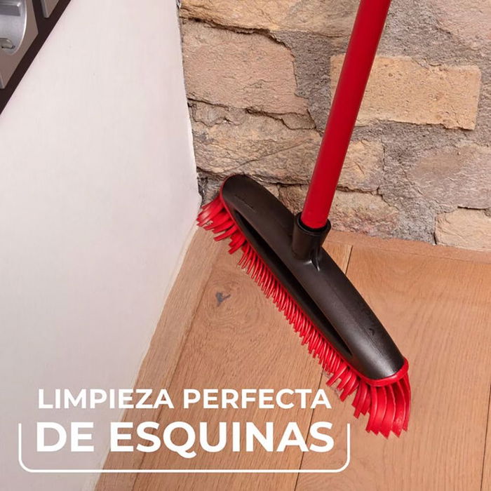 Vileda Cepillo Escoba Always Clean Pet Pro para Suelos y Alfombras, Mango Telescópico 130cm