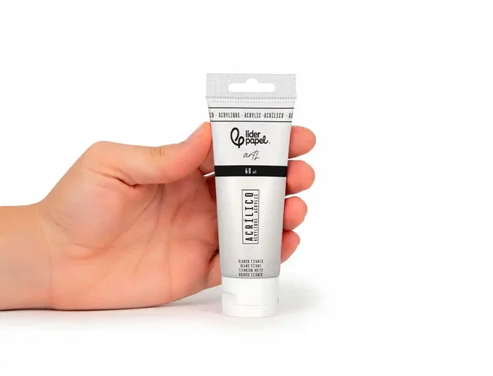 Liderpapel Pintura acrílica Blanco titanio tubo de 60 ml