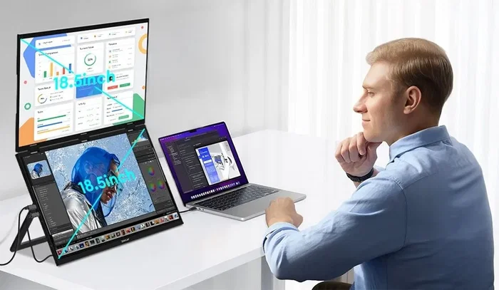 Zeuslap Z18W Monitor portátil 18.5" Full HD 120Hz IPS USB-C HDR Altavoces Negra