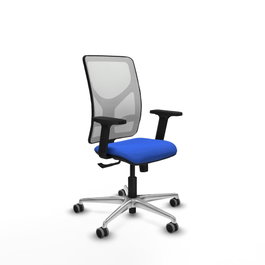 PIQUERAS Y CRESPO Silla de oficina Motilla con Mecanismo Sincro, Azul y Blanco
