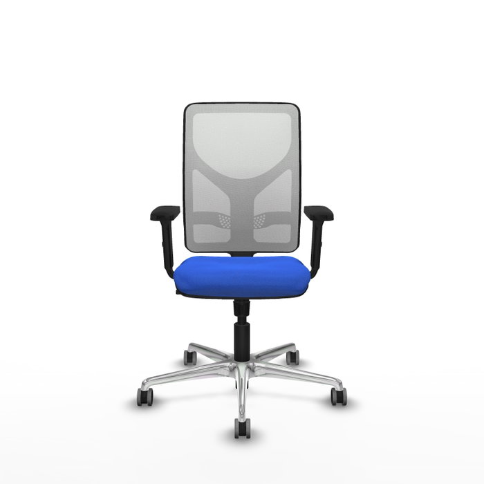 PIQUERAS Y CRESPO Silla de oficina Motilla con Mecanismo Sincro, Azul y Blanco