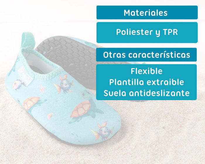 KioKids Zapatos Acuáticos Infantiles Tortugas Happy Summer Azul EUR 24