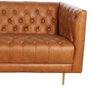 DKD Home Decor Sofá Item Home Cognac Dorado 209 x 77 x 74 cm