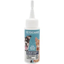 Vetocanis Loción para Oídos - Limpieza Suavizante y Calmante para Perros y Gatos - 60 ml