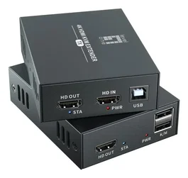 Level One HVE-8111 Extensor HDMI sobre Cat.5/6 4K con USB, 100m