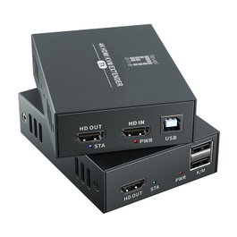 LevelOne Extensor HDMI HVE-8111 por Cable Cat.5/6 Kit, 4K Ultra HD 3840 x 2160 a 100m, 60 Hz, HDCP 2.2, Negro