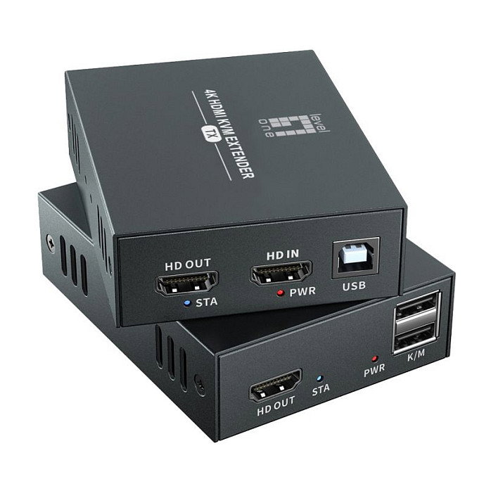 LevelOne Extensor HDMI HVE-8111 por Cable Cat.5/6 Kit, 4K Ultra HD 3840 x 2160 a 100m, 60 Hz, HDCP 2.2, Negro LevelOne Extensor HDMI HVE-8111 por Cable Cat.5/6 Kit, 4K Ultra HD 3840 x 2160 a 100m, 60 Hz, HDCP 2.2, Negro