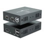 LevelOne Extensor HDMI HVE-8111 por Cable Cat.5/6 Kit, 4K Ultra HD 3840 x 2160 a 100m, 60 Hz, HDCP 2.2, Negro