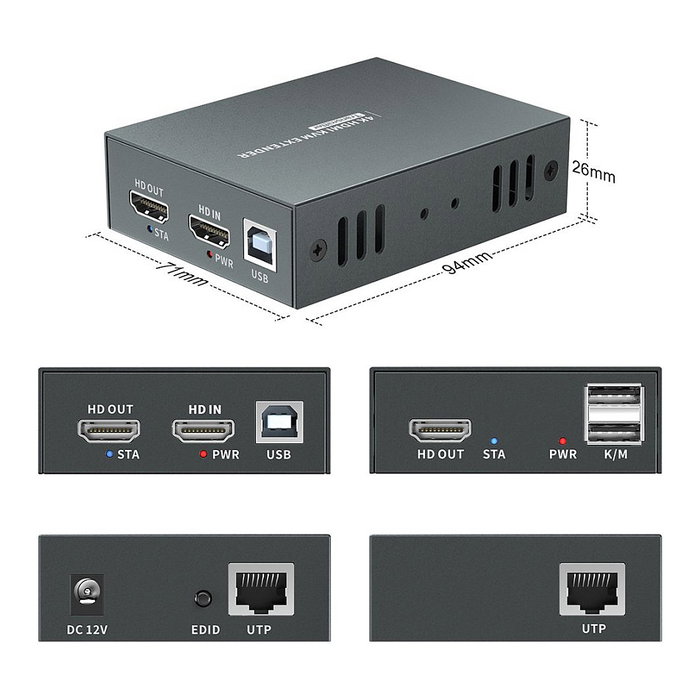 LevelOne Extensor HDMI HVE-8111 por Cable Cat.5/6 Kit, 4K Ultra HD 3840 x 2160 a 100m, 60 Hz, HDCP 2.2, Negro LevelOne Extensor HDMI HVE-8111 por Cable Cat.5/6 Kit, 4K Ultra HD 3840 x 2160 a 100m, 60 Hz, HDCP 2.2, Negro