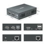 LevelOne Extensor HDMI HVE-8111 por Cable Cat.5/6 Kit, 4K Ultra HD 3840 x 2160 a 100m, 60 Hz, HDCP 2.2, Negro