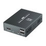 LevelOne Extensor HDMI HVE-8111 por Cable Cat.5/6 Kit, 4K Ultra HD 3840 x 2160 a 100m, 60 Hz, HDCP 2.2, Negro