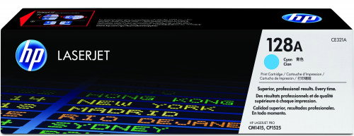HP Cartucho de tóner original LaserJet 128A cian CE321A HP Cartucho de tóner original LaserJet 128A cian CE321A